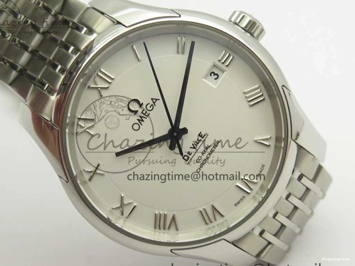0315 De Ville Hour Vision 41mm SS VSF 1:1 Best Edition White Dial on SS Bracelet A8500 Super Clone Casual 7946